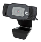 Manhattan 462006 USB Webcam 1080p Full HD Built-in Microphone Plug and Play For Video Conferencing