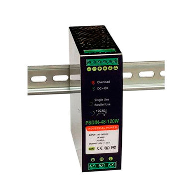 Tycon 48VDC 120W adjustable, DIN Rail Mounted Industrial 120/240VAC Power Supply.