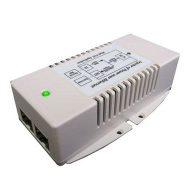 Tycon 100-240VAC Autoranging IN. 48V 60W Gigabit Passive PoE Injector. Surge Protected