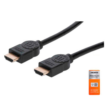 Manhattan 355360 Premium High Speed HDMI Cable 4K UHD 18 Gbps 15ft Ethernet ARC Support