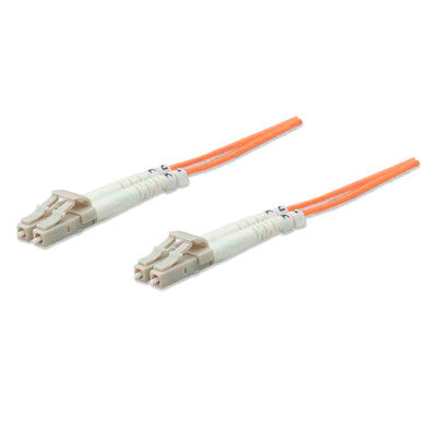 Intellinet Fiber Optic Patch Cable, Duplex, Multimode 2.0 m (7.0 ft.), Orange
