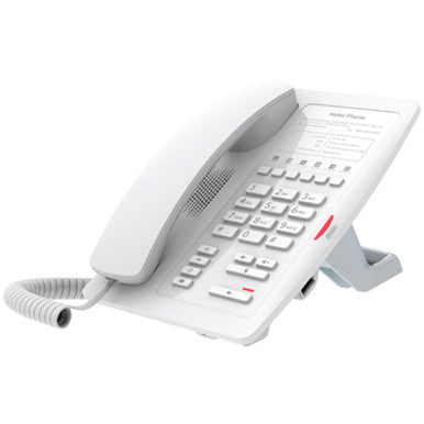 Fanvil Wi-Fi IP Phone White wireless built-in 2.4Ghz USB for charging VoIP phone hotel/hospital