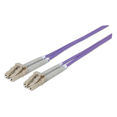 Intellinet 750899 Fiber Optic Patch Cable Duplex Multimode 5.0m (14.0ft.) - Violet