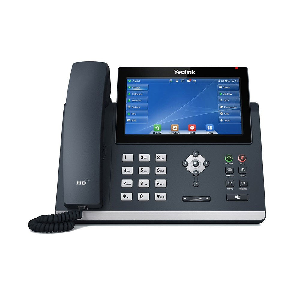 Yealink SIP-T48U Touchscreen IP Phone 7-Inch Color Display Dual USB Ports 16 SIP Accounts