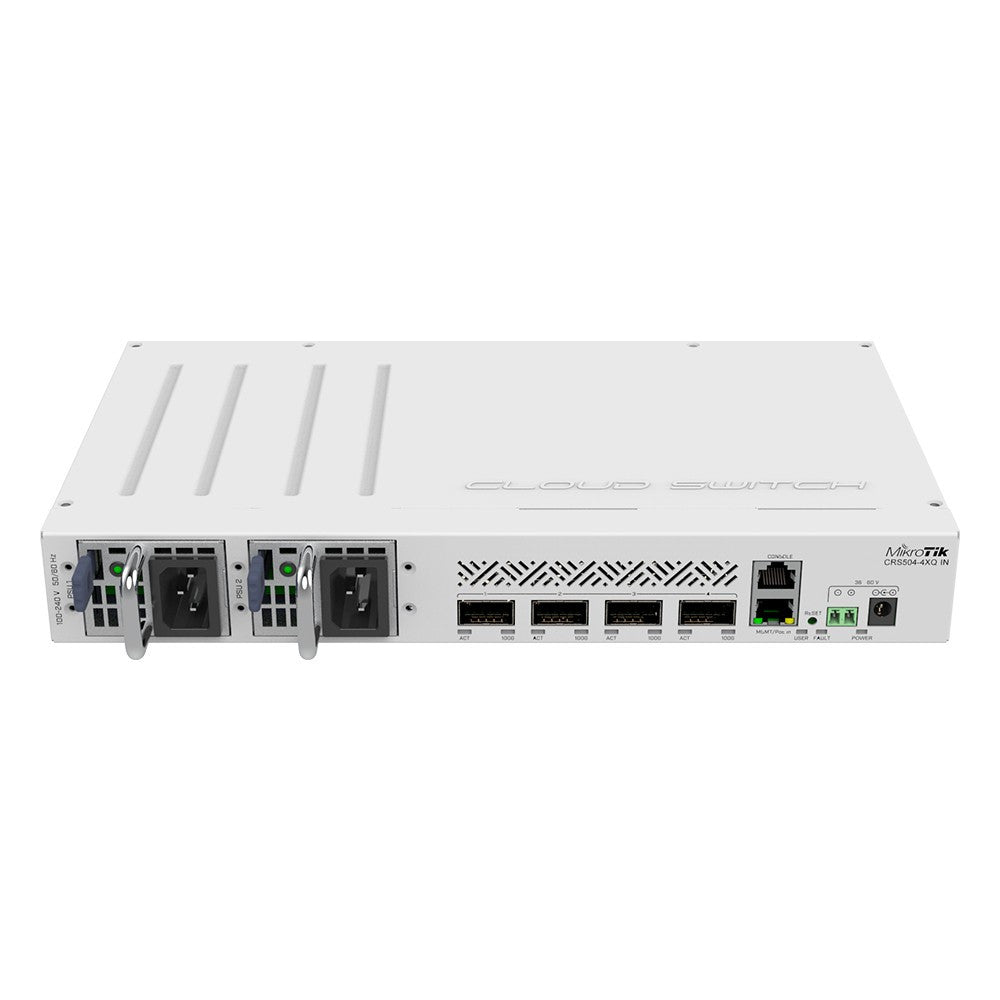 MikroTik CRS504-4XQ-IN 4-Port 100G QSFP28 Cloud Router Switch with RouterOS v7