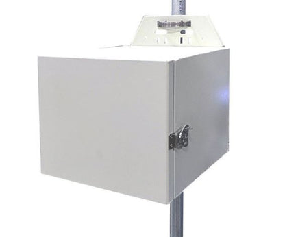Tycon 12x14x15 inch Al Locking Outdoor Enclosure with ventilation. DIN rails. pole/wall mount