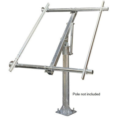 Tycon 250-260W Complete Top of Pole mount for two solar panels. Includes flange base pole and cement anchors