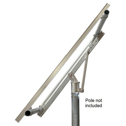 Tycon 250-260W Complete Top of Pole mount for two solar panels. Includes flange base pole and cement anchors