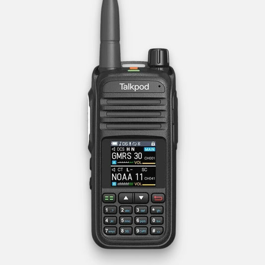 Talkpod A36PLUS BLACK GMRS Handheld HAM Two Way Radio Walkie Talkie VHF UHF AIRBAND