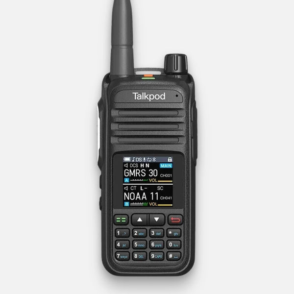 Talkpod A36PLUS BLACK GMRS Handheld HAM Two Way Radio Walkie Talkie VHF UHF AIRBAND