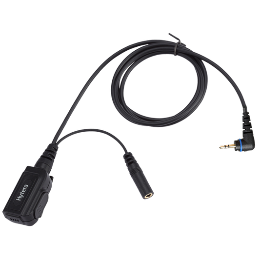 Hytera ACS-01 PTT & MIC cable used with Receive-Only Earpiece, IP54