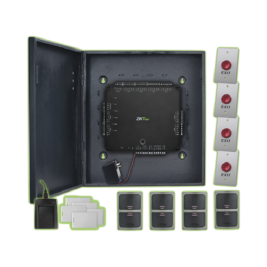 Zkteco ATLAS-400-KIT-US ATLAS400 4 Door Kit / 5,000 Users / 10,000 Events / PoE / No Software Required