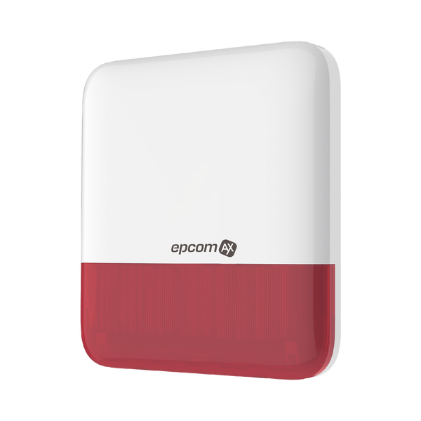 Epcom AXSE(R) (epcom AX) Wireless Siren with Red Strobe / Outdoor IP65 / 110 dB