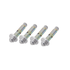 Linkedpro BARREN-ANCLA 4-Piece Kit, 3/8" x 3" Expansion Bolts with 1/2" Anchors