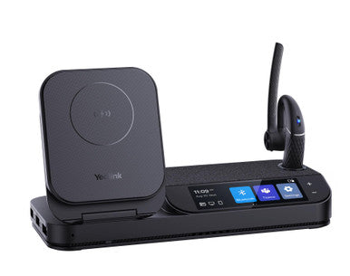 Yealink BH71 Workstation Bluetooth Headset 4-Mic Noise Cancellation 10-Hour Talk Time USB Hub & Qi Wireless Charger Office & UC Communication