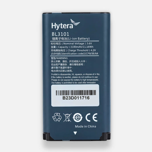 Hytera BL3101 Li-ion Battery 3100 mAh RoHS for PNC370 Radio
