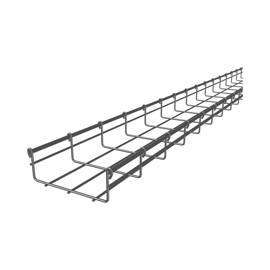 Charofil CH-54-150EZ Wire Mesh Cable Tray, Electro Galvanized, up to 129 Cat6 Cables, Section 9.84ft (3 m), (2.13 / 5.91 inches) 54/150 mm Width