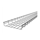 Charofil CH-54-300EZ Wire Mesh Cable Tray, Electro Galvanized, up to 258 Cat6 Cables, Section 9.84ft (3m), 2.13"/11.81" (54/300mm) Width