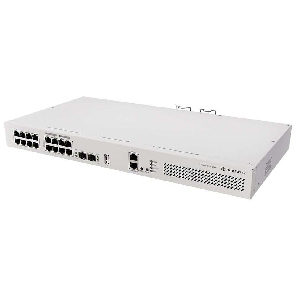 MikroTik CRS418-8P-8G-2S+RM 16-Port Gigabit PoE+ L3 Switch with 2x 10G SFP+