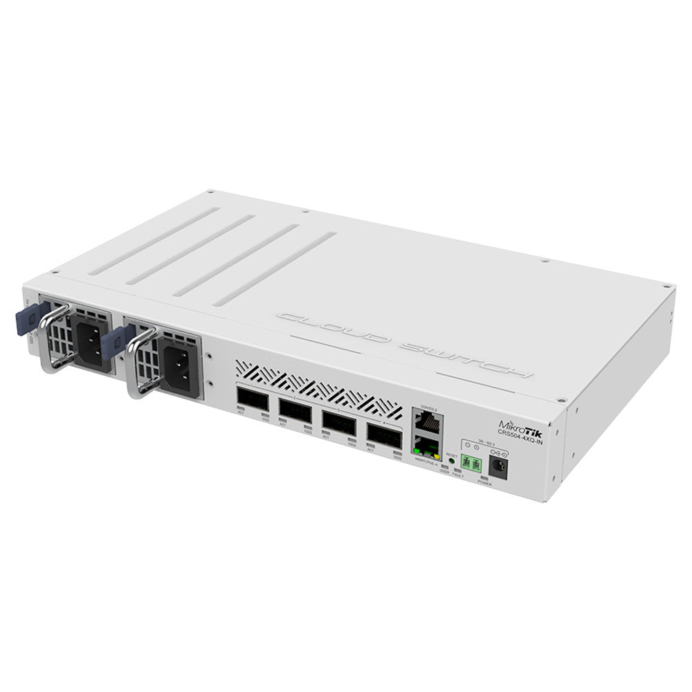 MikroTik CRS504-4XQ-IN 4-Port 100G QSFP28 Cloud Router Switch with RouterOS v7