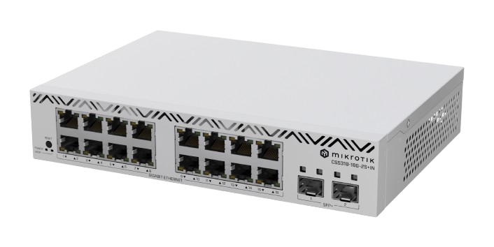MikroTik CSS318-16G-2S+IN 16-Port Gigabit Cloud Smart Switch with 2x 10G SFP+