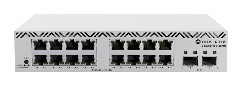 MikroTik CSS318-16G-2S+IN 16-Port Gigabit Cloud Smart Switch with 2x 10G SFP+