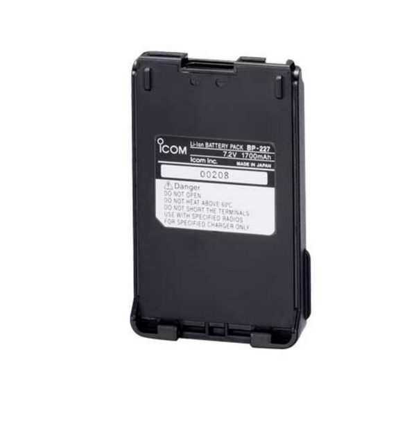 Icom BP227 Li-ion 7.2V 1950mAh (typical capacity), 1850mAh (minimum