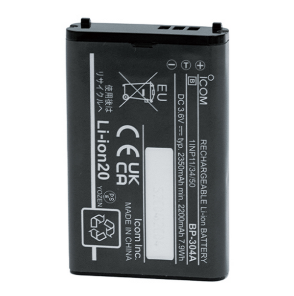 Icom BP304A Li-ion battery 3.6V, 2270 mAh (minimum) / 2350 mAh