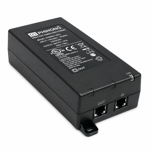 Cambium Networks N000082L164A PTP820C Indoor AC/DC PoE Injector, 90W