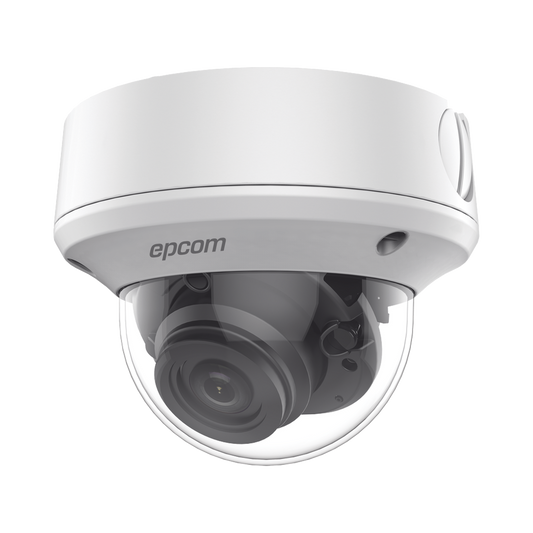 Epcom Professional D50-TURBO-G2ZW Dome 5MP TURBOHD / Mot. Lens. 2.7 - 13.5 mm / IR EXIR up to 40 mts / IP67 / IK 10 / dWDR / 4 Technologies (TVI / AHD / CVI / CVBS)