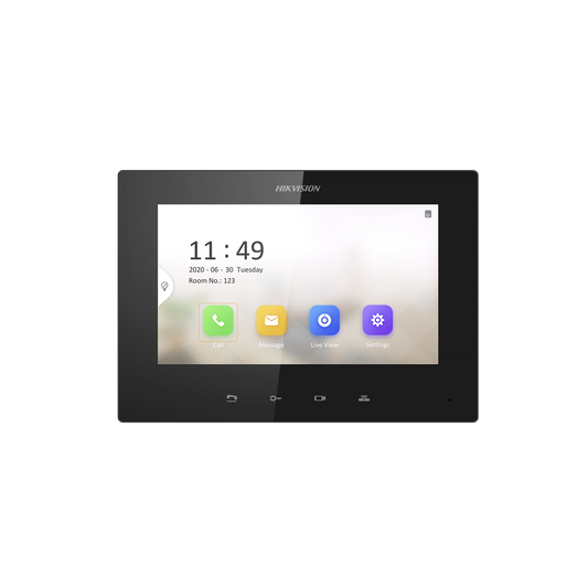 Hikvision DS-KH6220-LE1 IP Intercom Monitor (Non-touch Screen) / Remote Door Opening and Real-time Camera Monitoring / Standard PoE