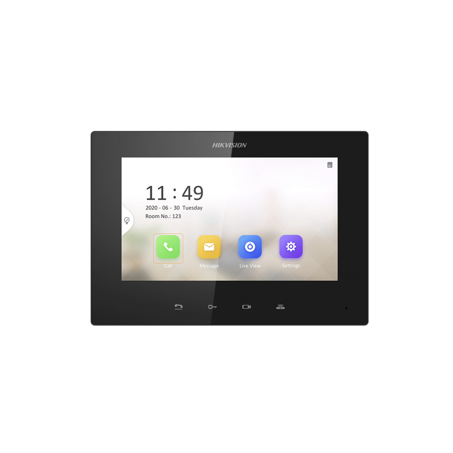 Hikvision DS-KH6220-LE1 IP Intercom Monitor (Non-touch Screen) / Remote Door Opening and Real-time Camera Monitoring / Standard PoE
