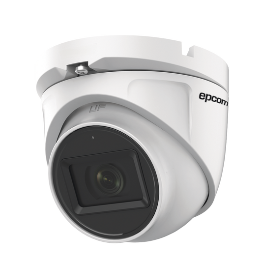 Epcom Professional E8-TURBO-G2/A Dome TURBOHD 2 Megapixels / FOV 106° / Lens 2.8 mm / Audio by Coaxitron / 30 mts IR EXIR / Exterior IP66 / 4 Technologies / dWDR