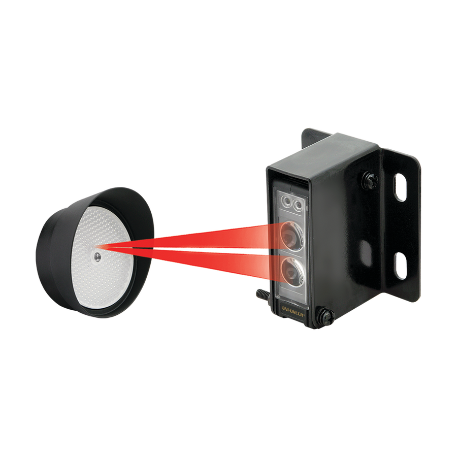 Enforcer Secolarm E-936-S45RRGQ Retro-Reflective Photoelectric Beam Sensor / 45 ft (14 m) Range / IP66 Weatherproof / SPDT Relay Output / 12-30V DC/AC / UL 325 Compliant