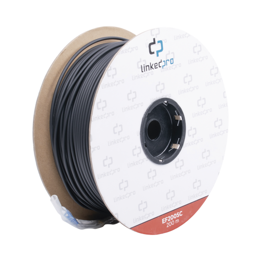 Linkedpro EF-200-SC 656 ft (200 m) Single-Mode Fiber Optic Cable Drum / SC-SC Duplex Connectors