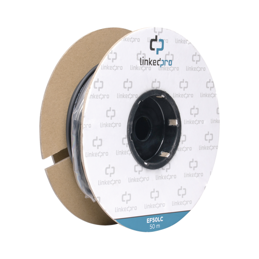 Linkedpro EF-50-LC 164 ft (50 m) Single-Mode Fiber Optic Duplex LC-to-LC Patch Cable - Drum Reel