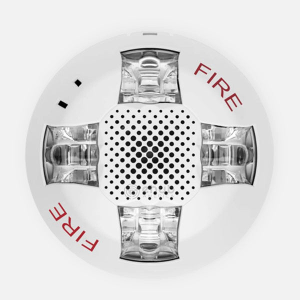 Edwards EGCAVWF Ceiling Horn Strobe, Wh, Fire Mark