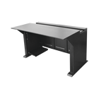 Epcom Industrial EM-S02 Monitoring and Control Professional Station for Video Surveillance, Access Control, Alarms Central Purposes. Dark Metal and Wood