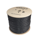 Linkedpro EP-CAT-5E-V2P 1000ft (305m) Cat5e + 16/2 Power Outdoor Combo Cable - CCA Bulk Ethernet with 16 AWG Power Pair for Long Range PoE & IP Cameras - UV Rated LDPE, Black