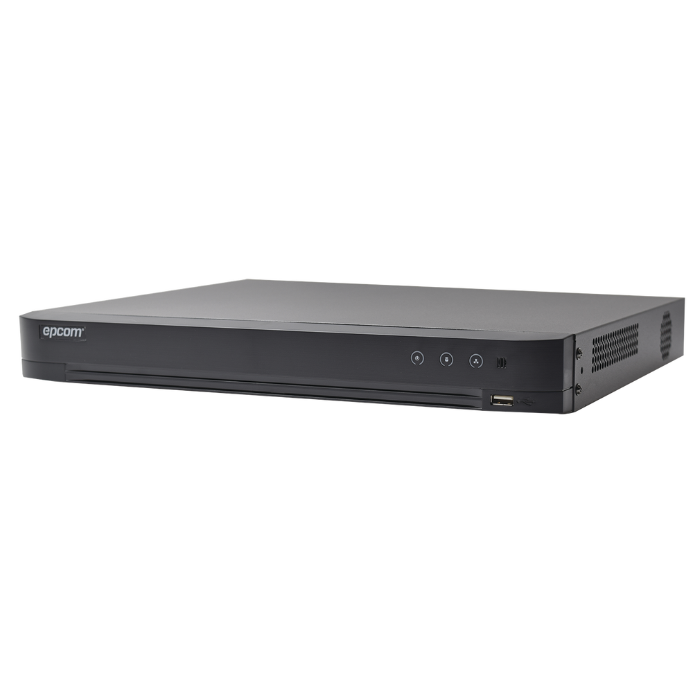 Epcom EV4004-TURBO-X DVR 4 Megapixel / 4 TURBOHD Channels + 2 IP Channels / 1 HDD Bay / 1 Audio Channel / Audio by coaxitron / Vídeo Analysis
