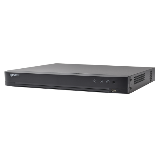 Epcom EV4004-TURBO-X DVR 4 Megapixel / 4 TURBOHD Channels + 2 IP Channels / 1 HDD Bay / 1 Audio Channel / Audio by coaxitron / Vídeo Analysis