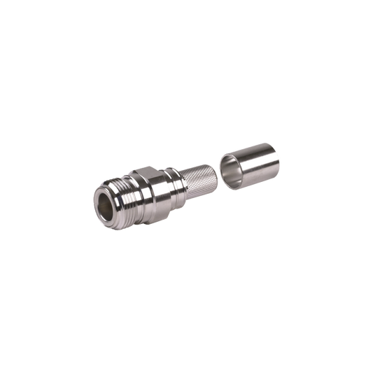 Times Microwave EZ-400-NF-X N Female Crimp Connector, Non-Solder Pin