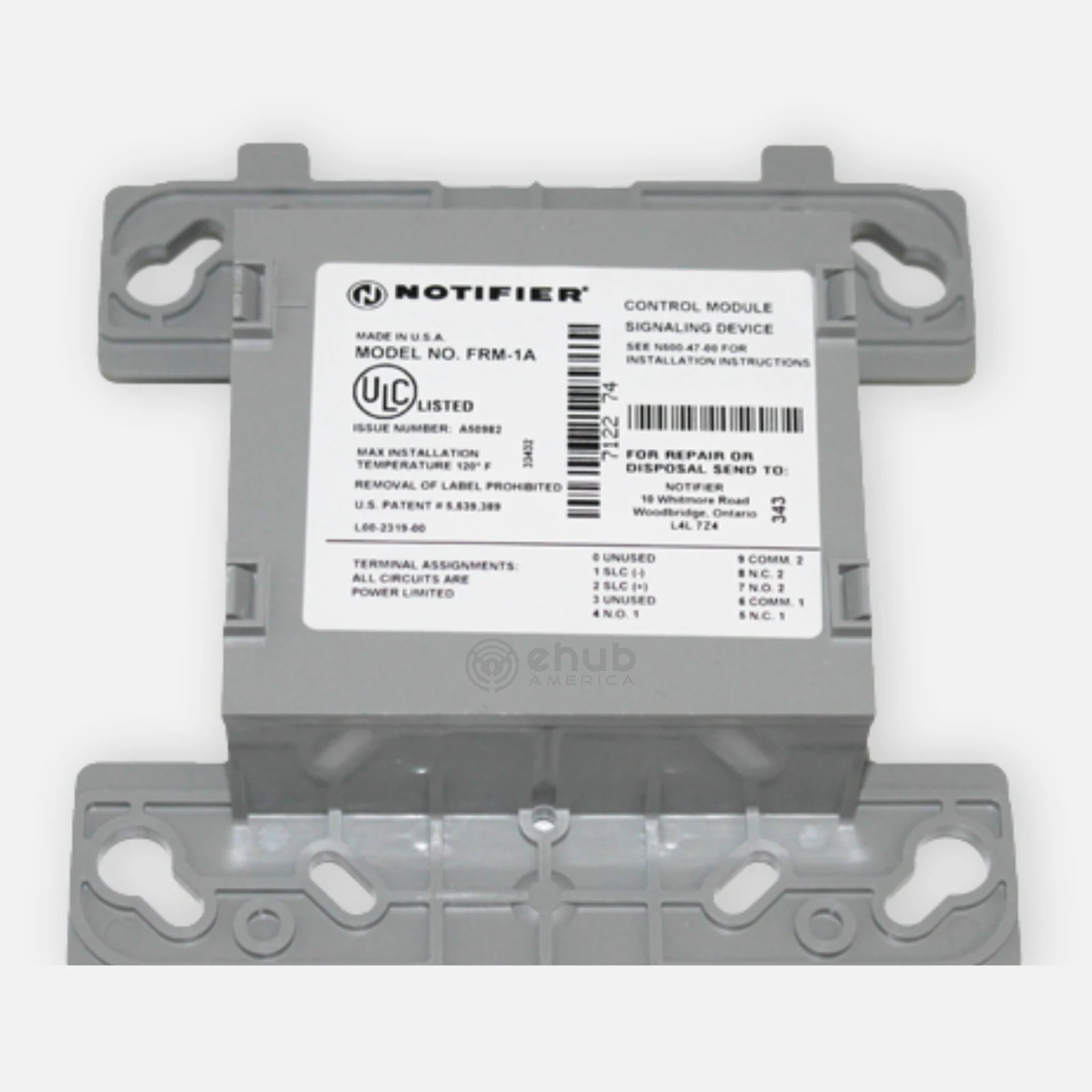 Notifier FCM-1 Control Module, Addressable Bel Fire Alarm – Ehubamerica