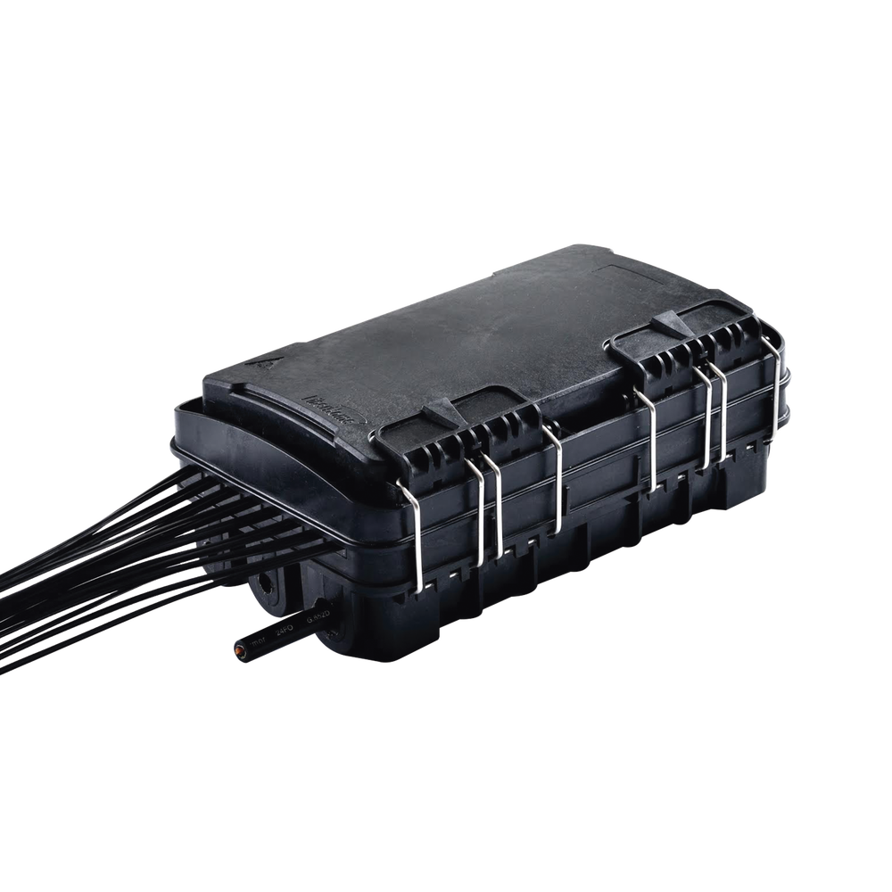Fiberhome FDP-420E Fiber Distribution Box, 24 Splices, IP65, Black, with 16 SC/APC adaptors