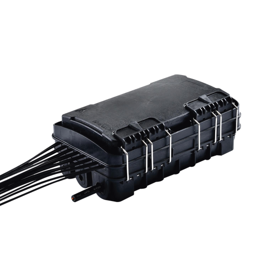 Fiberhome FDP-420E Fiber Distribution Box, 24 Splices, IP65, Black, with 16 SC/APC adaptors