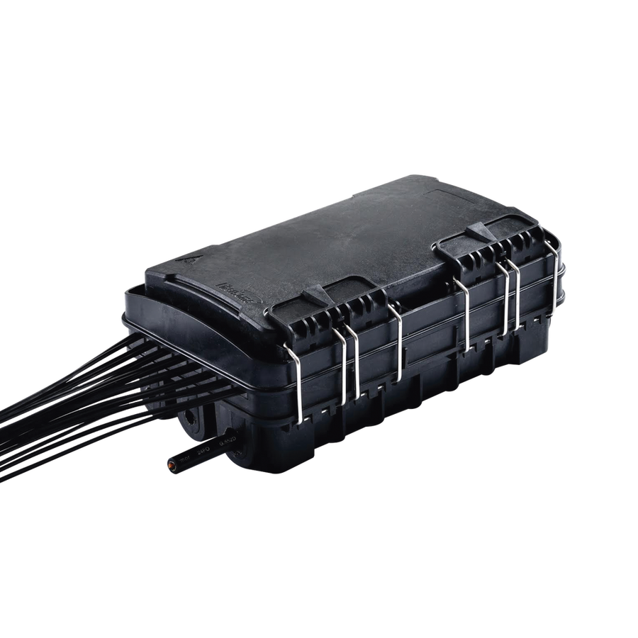 Fiberhome FDP-420E Fiber Distribution Box, 24 Splices, IP65, Black, with 16 SC/APC adaptors