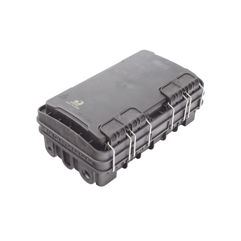 Fiberhome FDP-420E-8 Fiber Distribution Box Light version, 24 Splices, IP65, Black, with 8 SC/APC adaptors