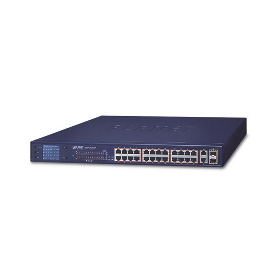 Planet FGSW-2622VHP 24-Port 10/100TX 802.3at PoE + 2 Port Gigabit TP/SFP Combo Ethernet Switch