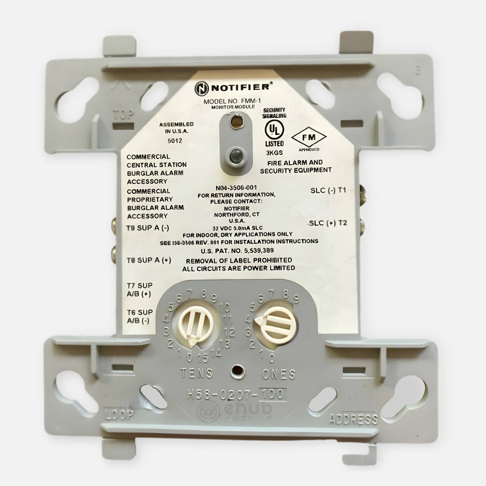 Notifier FMM-1 Addressable Monitor Module with FL Fire Alarm | EhubAmerica