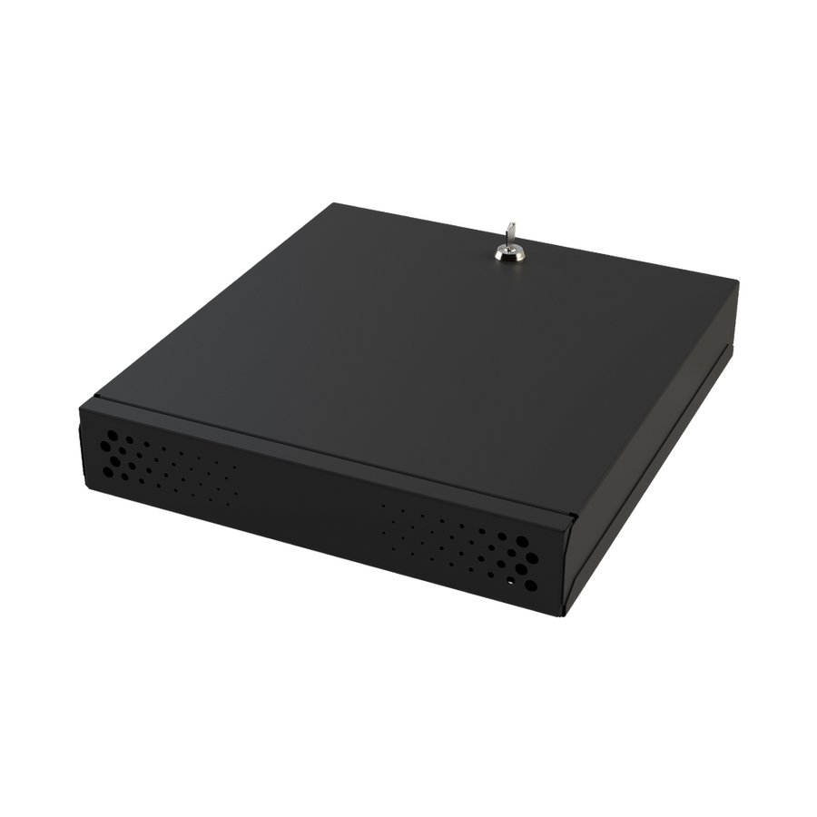 Epcom Industrial GABVID1R3 Security Metallic Cabinet for DVR/NVR. Max. Size of DVR/NVR: 315 x 62 x 288 mm (Width. x Height x Depth)